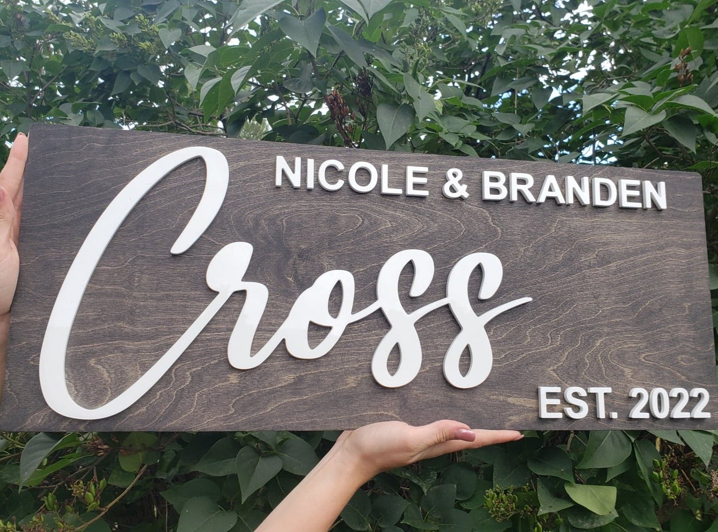 Personalized Family Name & Established Sign