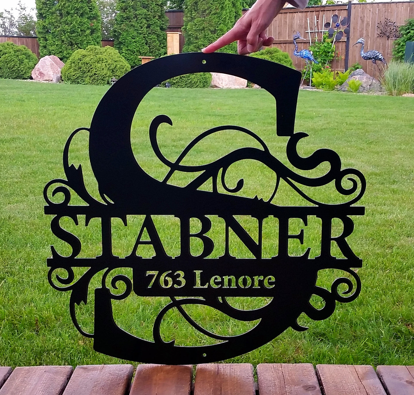 Personalized Metal Monogram Family Name