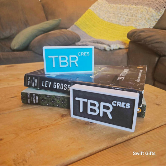 TBR Crescent Bookshelf Sign