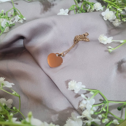 Engravable Initial Heart Necklace