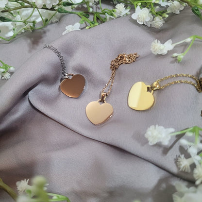 Engravable Initial Heart Necklace