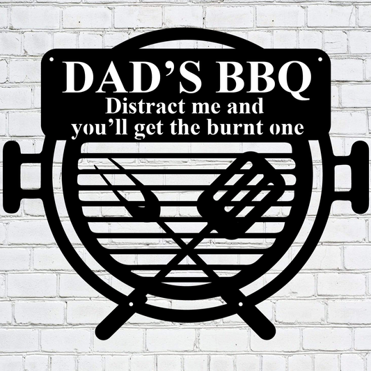 Dad's Barbeque Metal Sign