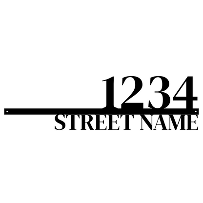 Modern Metal House Number Sign