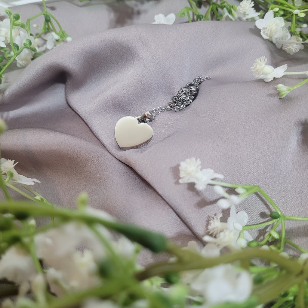 Engravable Initial Heart Necklace