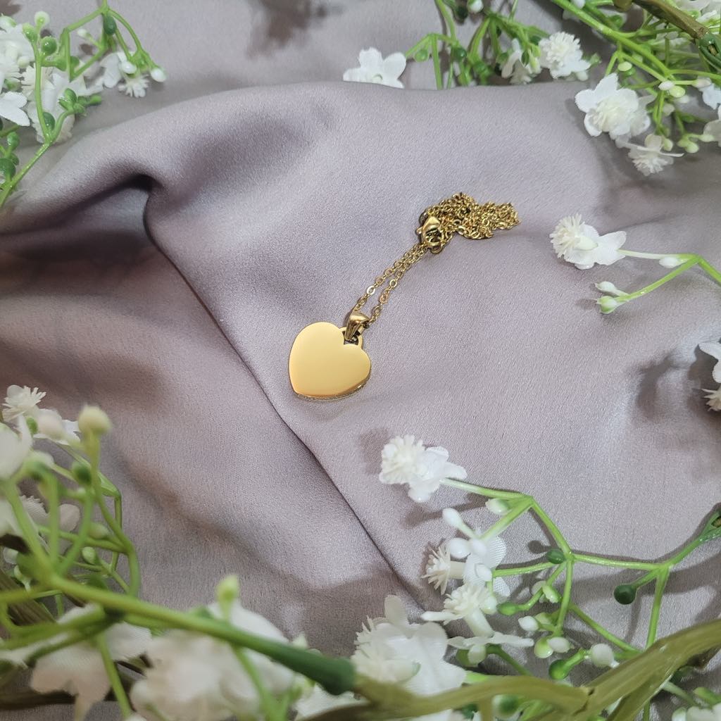Engravable Initial Heart Necklace